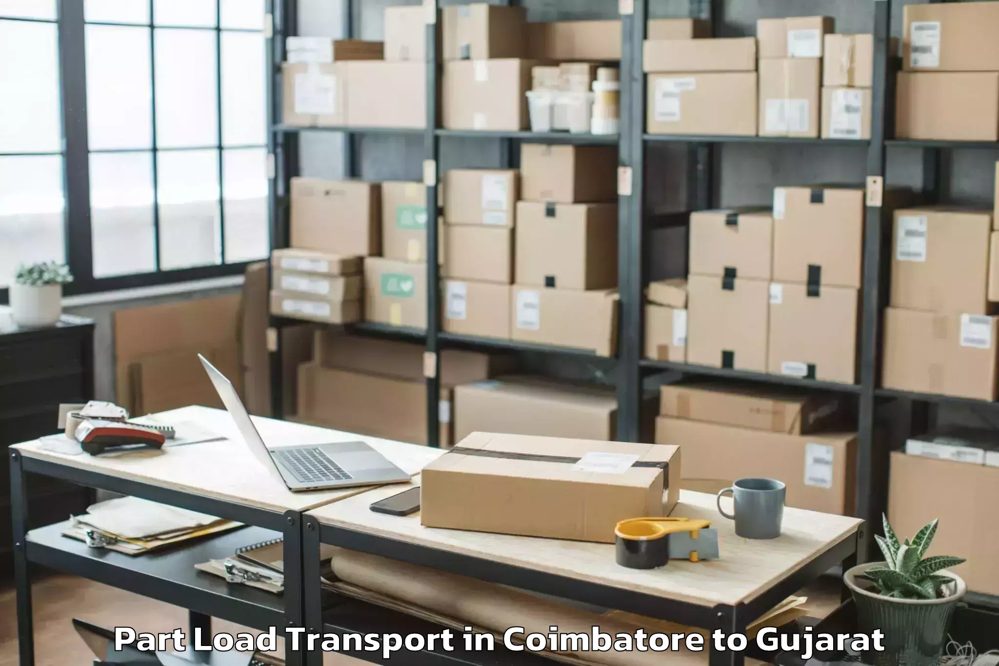 Discover Coimbatore to Savar Kundla Part Load Transport